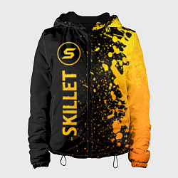 Куртка с капюшоном женская Skillet - gold gradient: по-вертикали, цвет: 3D-черный