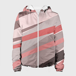Куртка с капюшоном женская Розовый берег, цвет: 3D-белый