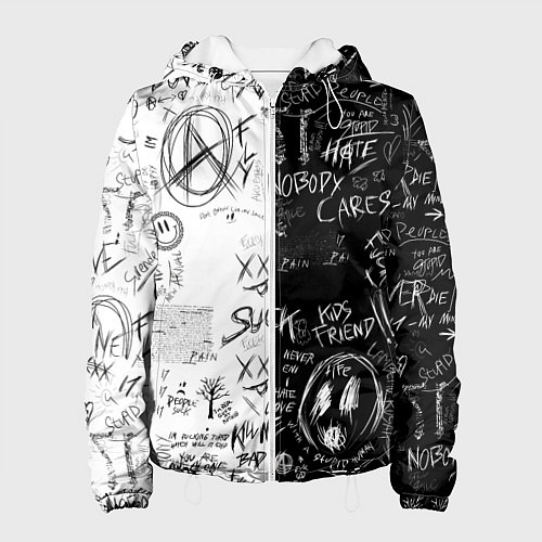 Женская куртка Dead inside mood ZXC / 3D-Белый – фото 1