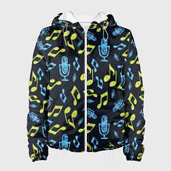 Женская куртка Микрофон и ноты