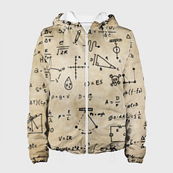 Женская куртка Научные формулы на старой бумаге