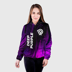 Куртка с капюшоном женская Deep Purple violet plasma, цвет: 3D-черный — фото 2