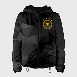 Куртка с капюшоном женская Сборная Германии треугольники, цвет: 3D-черный