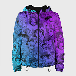 Женская куртка Ахегао красивый неон