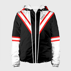 Женская куртка FIRM черная с белым углом