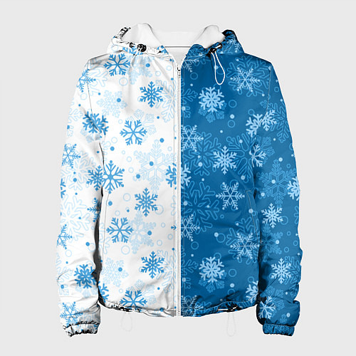 Женская куртка Красивые снежинки / 3D-Белый – фото 1
