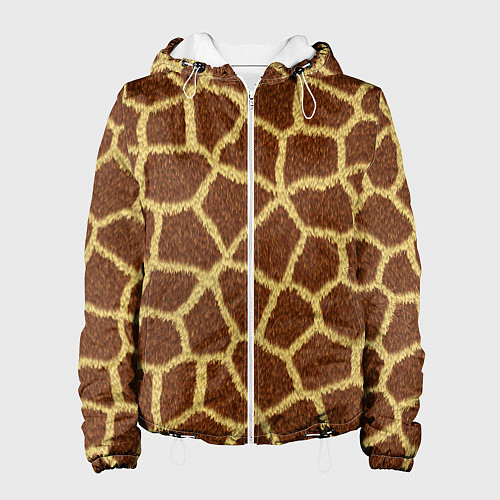 Женская куртка Текстура жирафа / 3D-Белый – фото 1