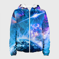 Женская куртка Космос - планета и яркая звезда
