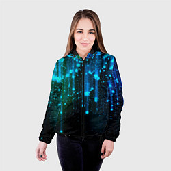 Куртка с капюшоном женская Space - starfall, цвет: 3D-черный — фото 2