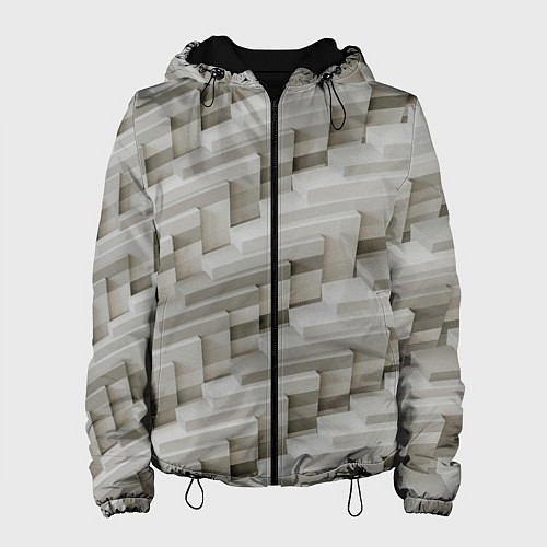 Женская куртка Множество геометрических блоков / 3D-Черный – фото 1