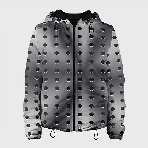 Женская куртка Текстура перфорированного металла / 3D-Черный – фото 1