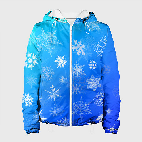 Женская куртка Снежинки в небе / 3D-Белый – фото 1