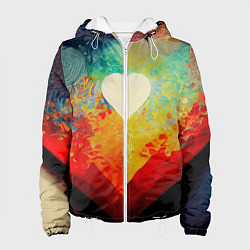 Куртка с капюшоном женская Your heart, цвет: 3D-белый