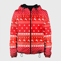 Женская куртка Праздничный красный свитер
