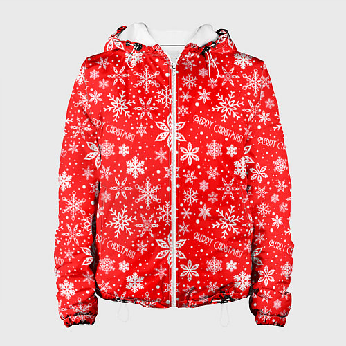 Женская куртка Merry christmas new year / 3D-Белый – фото 1