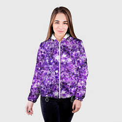 Куртка с капюшоном женская Битые стекляшки, цвет: 3D-белый — фото 2