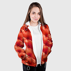 Куртка с капюшоном женская Quilted furniture leather, цвет: 3D-белый — фото 2