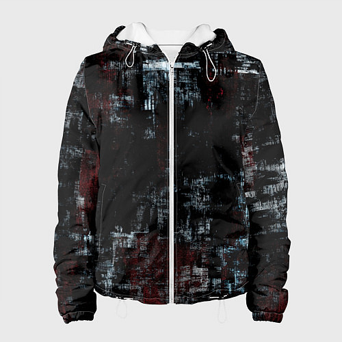 Женская куртка Пересечение разноцветных полос / 3D-Белый – фото 1