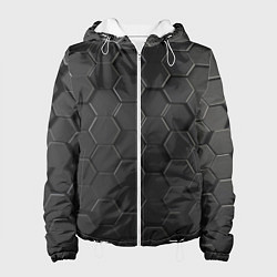 Женская куртка Abstraction hexagon grey