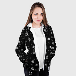 Куртка с капюшоном женская Astro emblem pattern, цвет: 3D-белый — фото 2