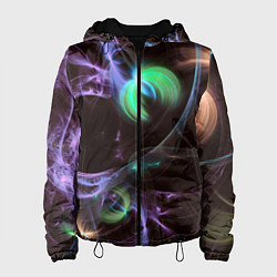 Женская куртка Магические фиолетовые волны и цветные космические