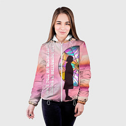 Куртка с капюшоном женская Энид Синклер - сериал Уэнсдей - яркая сторона окна, цвет: 3D-белый — фото 2