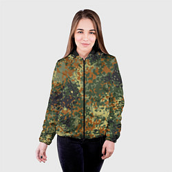 Куртка с капюшоном женская Камуфляж Бундесвер, цвет: 3D-черный — фото 2