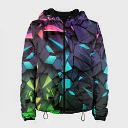 Женская куртка Неоновые абстрактные каменные плиты
