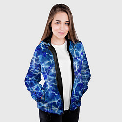 Куртка с капюшоном женская Морская бездна, цвет: 3D-черный — фото 2