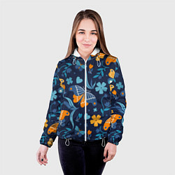 Куртка с капюшоном женская Весенняя ночь, цвет: 3D-белый — фото 2