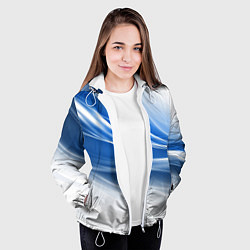Куртка с капюшоном женская Ледяной поток ветра, цвет: 3D-белый — фото 2