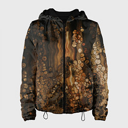 Женская куртка Тёмные камни и тёмные краски в воде