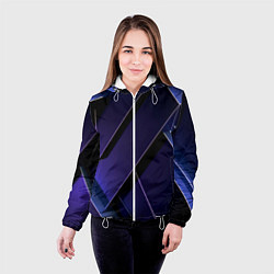 Куртка с капюшоном женская Блоки из плит, цвет: 3D-белый — фото 2