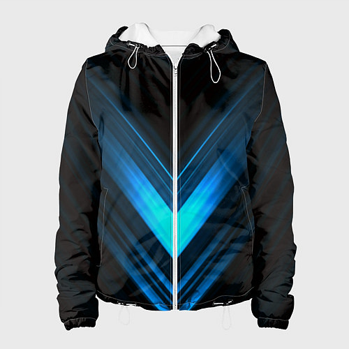 Женская куртка Neon geometry stripes / 3D-Белый – фото 1
