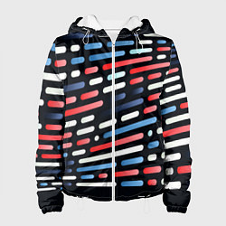 Куртка с капюшоном женская Vanguard neon pattern, цвет: 3D-белый