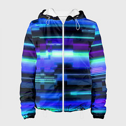 Куртка с капюшоном женская Модные помехи, цвет: 3D-белый