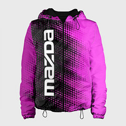 Куртка с капюшоном женская Mazda pro racing: по-вертикали, цвет: 3D-черный