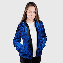 Куртка с капюшоном женская Объемная жидкость, цвет: 3D-черный — фото 2
