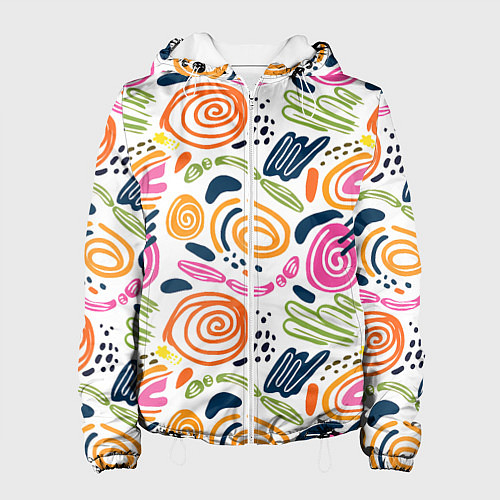 Женская куртка Геометрический паттерн / 3D-Белый – фото 1