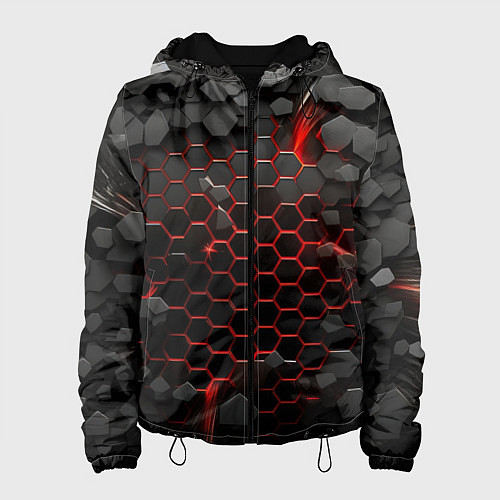 Женская куртка Взрыв объемных плит / 3D-Черный – фото 1