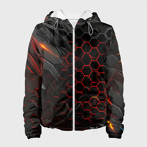 Женская куртка Объемные плитки / 3D-Белый – фото 1