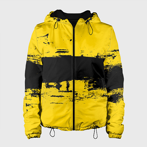 Женская куртка Черно-желтая полоса Cyberpunk 2077 / 3D-Черный – фото 1