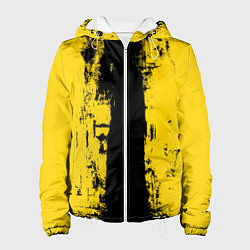 Женская куртка Вертикальная черно-желтая полоса Cyberpunk 2077