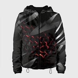 Женская куртка Black and red abstract