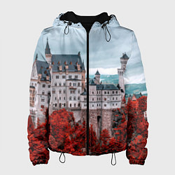 Женская куртка Замок в горах и красный лес