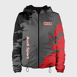 Куртка с капюшоном женская Audi sport grunge, цвет: 3D-черный