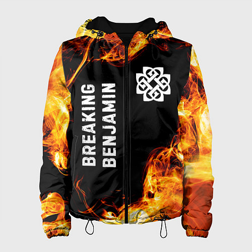 Женская куртка Breaking Benjamin и пылающий огонь / 3D-Черный – фото 1