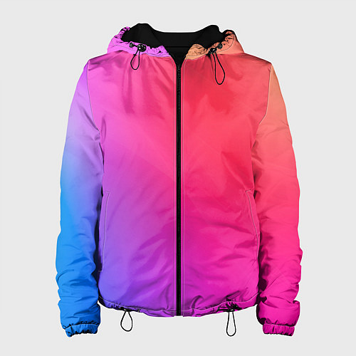 Женская куртка Цветной градиент / 3D-Черный – фото 1