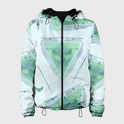 Женская куртка Луна в треугольнике / 3D-Черный – фото 1