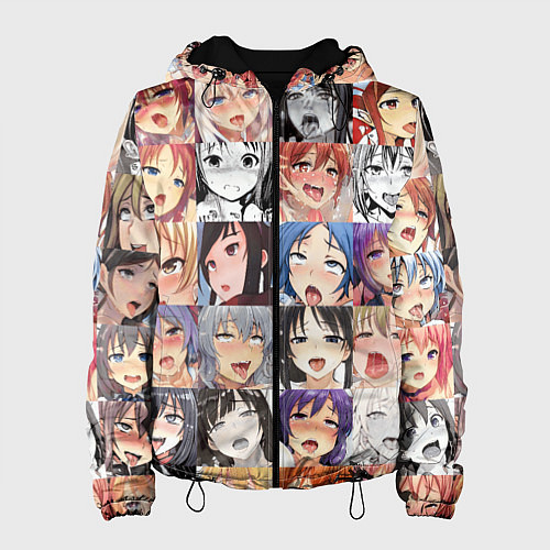 Женская куртка Anime hentai ahegao manga / 3D-Черный – фото 1